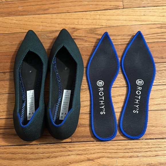 Rothy’s forest green pointed-toe flat size 7.5 - Picture 5 of 7